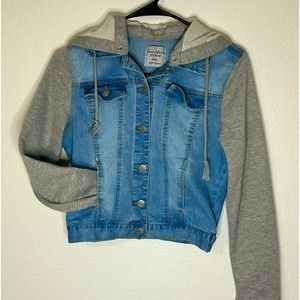 Distressed denim jacket